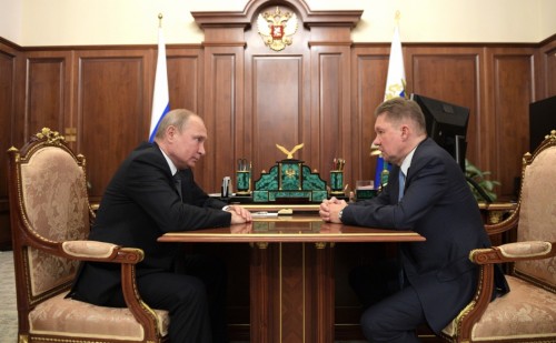 Состоялась рабочая встреча Владимира Путина и Алексея Миллера